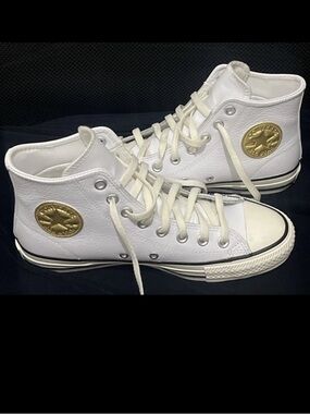 Converse Chuck Taylor All Star Pro Leather & Metallic High Top M (7) W(9) NWOB